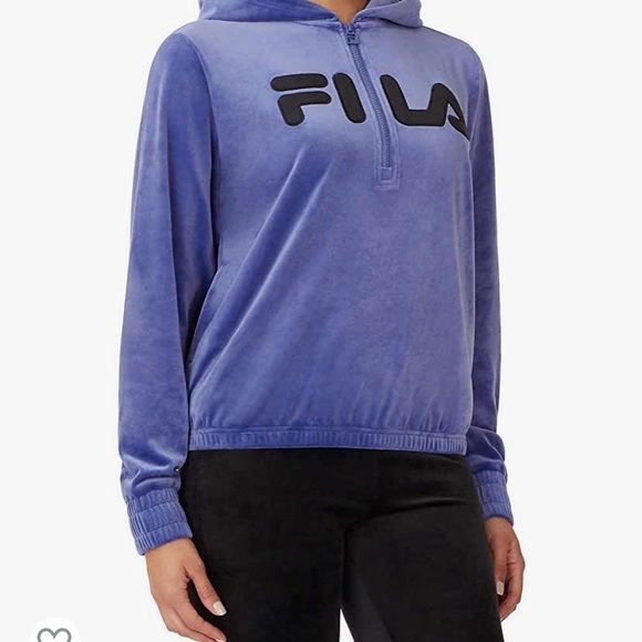 Fila Womens Velour Quarter Zip Hoodie - Picture 3 of 9